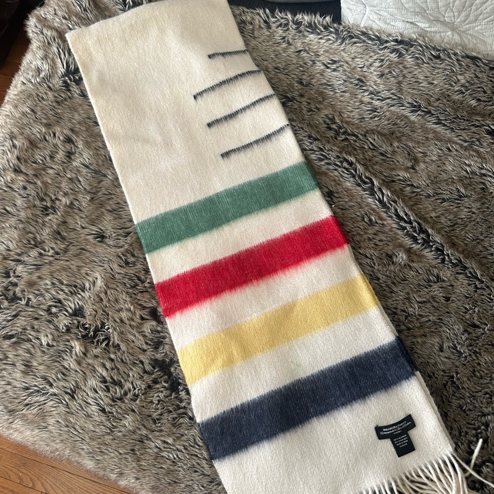 Hudson Bay Striped Wool Scarf